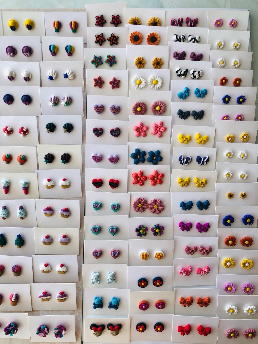 Polymer Clay Ear Studs