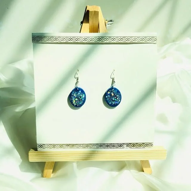 Elevate your style with our vibrant blue resin