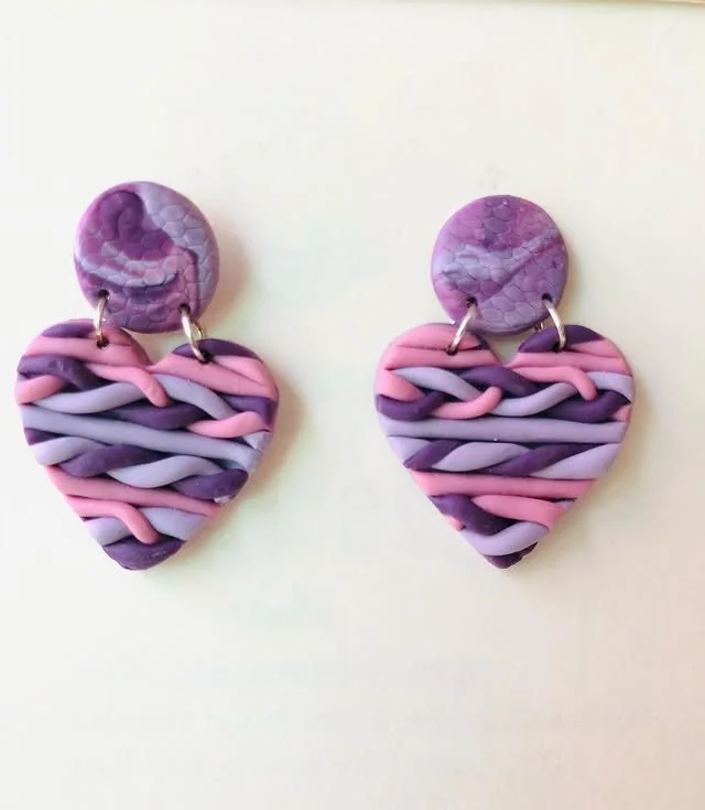 Polymer clay earrings Handmade with love