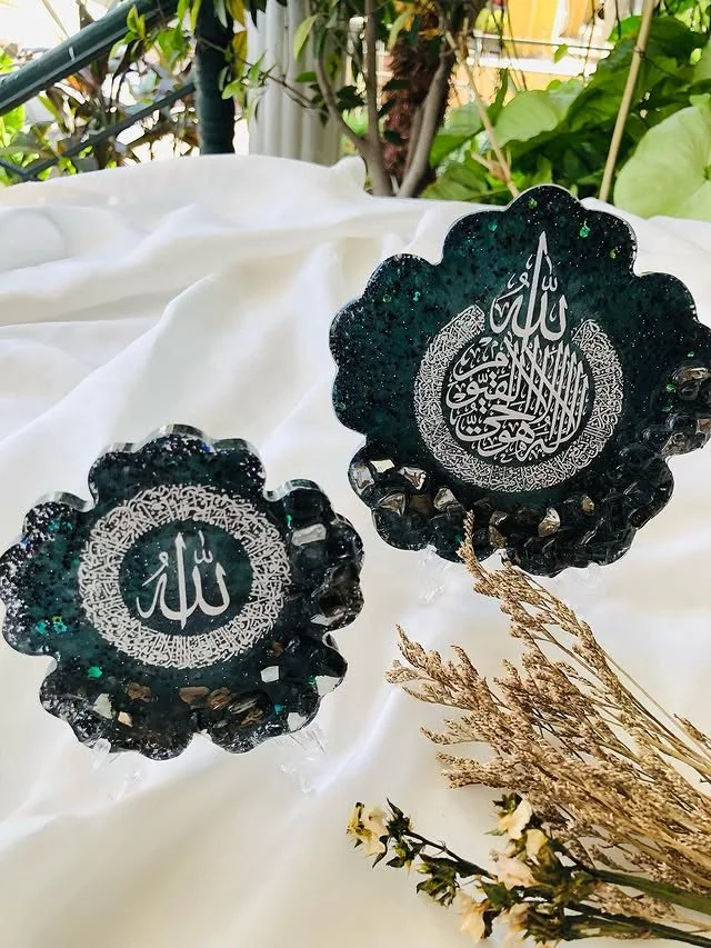 Resin Ayatul kursi small frame 5 and 3 Dm to place