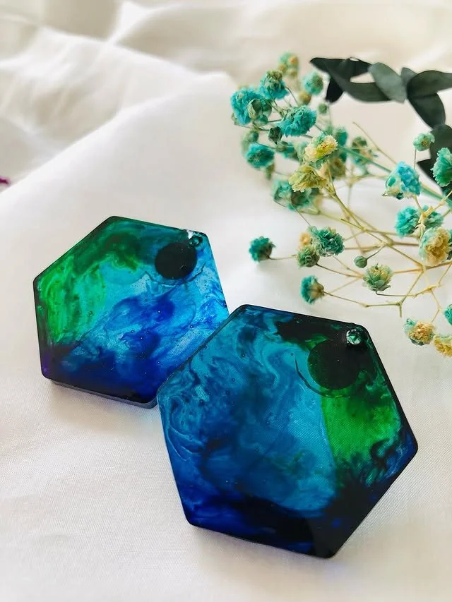 Alcoholic art Resin Stud Earrings
